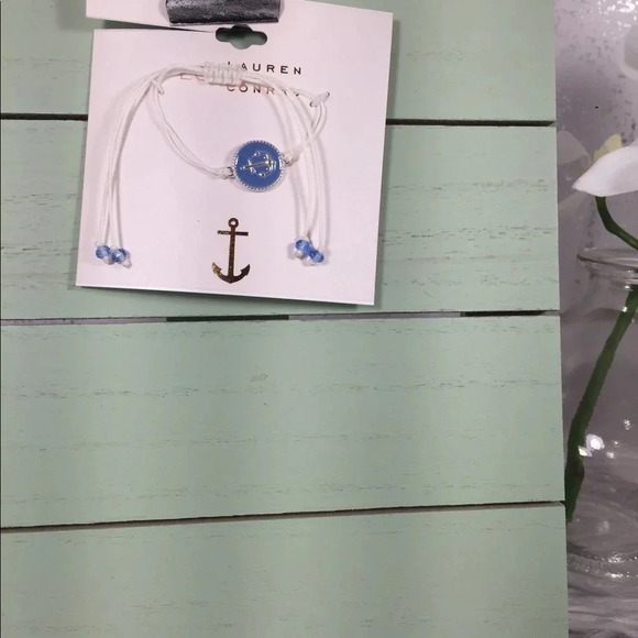 🆕 LC Lauren Conrad Blue & White Anchor Bracelet - Picture 3 of 5
